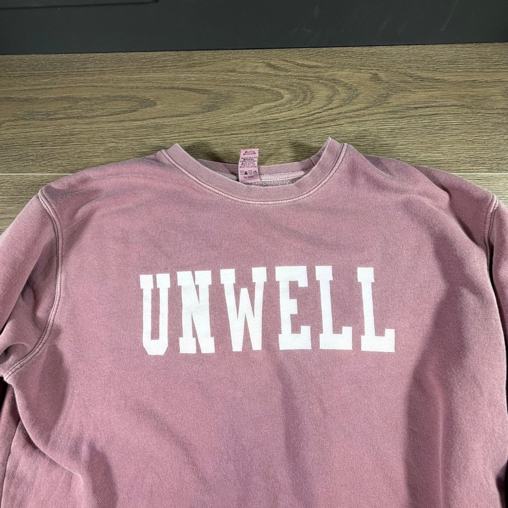 Call Her Daddy Unwell Sweatshirt Barstool Sports Mauve Pink Crewneck Large